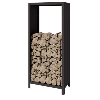 Leñero de acero - Indiana - 80 x 40 x 180 cm - RAL7016 mate (gris antracita)