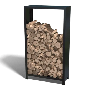 Leñero de acero - Indiana - 100 x 40 x 180 cm