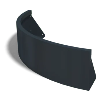 Muro de contención de acero - Curva exterior - 100 x 100 x 30 cm