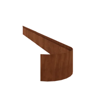 Bordura de jardín de acero corten - Doblado FLEX - Altura 23 cm - 150 cm