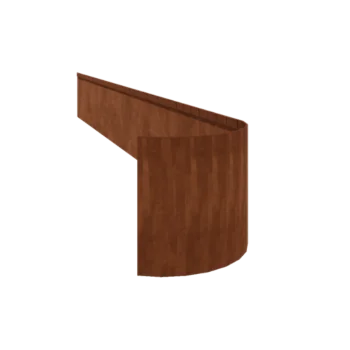 Bordura de jardín de acero corten - Doblado FLEX - Altura 35 cm - 240 cm