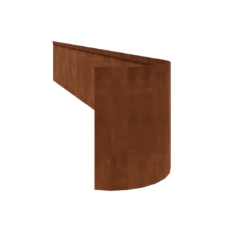 Bordura de jardín de acero corten - Doblado FLEX - Altura 45 cm - 240 cm