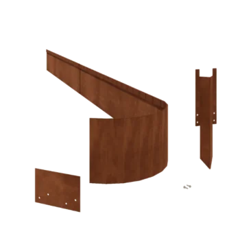 Bordura de jardín de acero corten - Doblado FLEX - Altura 23 cm - Juego completo 24 metro