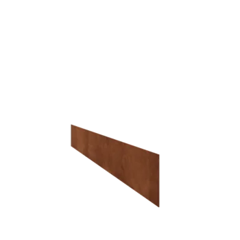 Bordura de jardín de acero corten - Recto - Altura 15 cm - 240 cm
