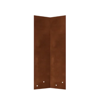 Placa de unión de acero corten - 45° - Altura borde jardín 45 cm
