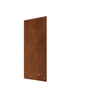 Placa de unión de acero corten - Recto - Altura borde jardín 45 cm