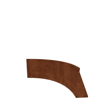 Muro de contención de acero corten - Curva interior - 100 x 100 x 50 cm