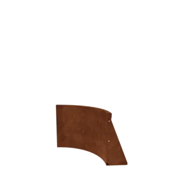 Muro de contención de acero corten - Curva interior - 50 x 50 x 50 cm