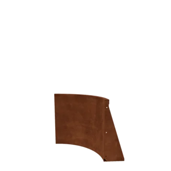 Muro de contención de acero corten - Curva interior - 50 x 50 x 60 cm