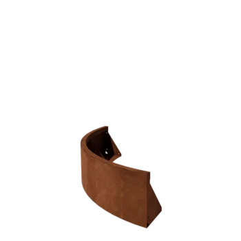 Muro de contención de acero corten - Curva exterior - 100 x 100 x 30 cm