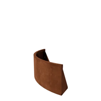 Muro de contención de acero corten - Curva exterior - 100 x 100 x 40 cm