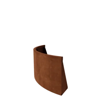 Muro de contención de acero corten - Curva exterior - 100 x 100 x 50 cm