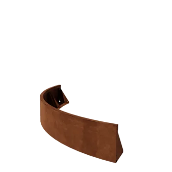 Muro de contención de acero corten - Curva exterior - 150 x 150 x 30 cm