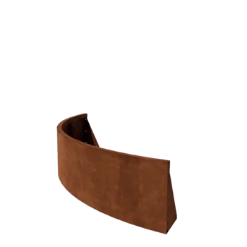 Muro de contención de acero corten - Curva exterior - 150 x 150 x 40 cm