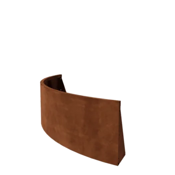 Muro de contención de acero corten - Curva exterior - 150 x 150 x 50 cm