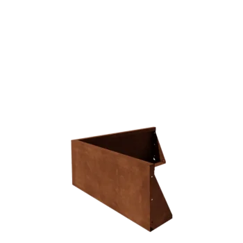 Muro de contención de acero corten - Esquina exterior - 100 x 100 x 40 cm