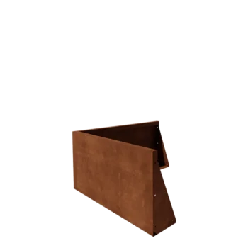 Muro de contención de acero corten - Esquina exterior - 100 x 100 x 50 cm