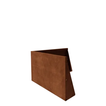 Muro de contención de acero corten - Esquina exterior - 100 x 100 x 60 cm