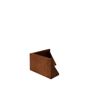 Muro de contención de acero corten - Esquina exterior - 50 x 50 x 30 cm