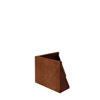 Muro de contención de acero corten - Esquina exterior - 50 x 50 x 40 cm