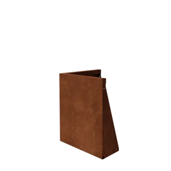 Muro de contención de acero corten - Esquina exterior - 50 x 50 x 60 cm