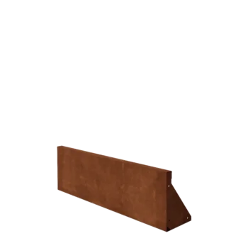 Muro de contención de acero corten - Recto - 100 x 30 cm