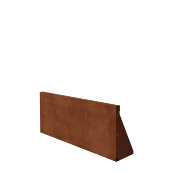 Muro de contención de acero corten - Recto - 100 x 40 cm