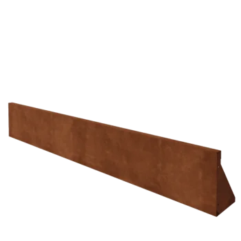 Muro de contención de acero corten - Recto - 200 x 30 cm