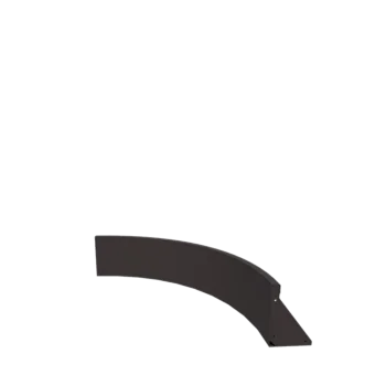 Muro de contención de acero - Curva interior - 100 x 100 x 30 cm - Otro color RAL