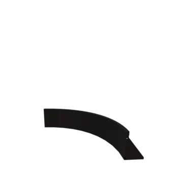 Muro de contención de acero - Curva interior - 100 x 100 x 30 cm - RAL9005 mate (negro)