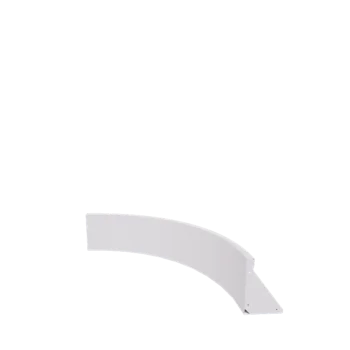 Muro de contención de acero - Curva interior - 100 x 100 x 30 cm - RAL9010 mate (blanco)