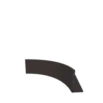 Muro de contención de acero - Curva interior - 100 x 100 x 40 cm - RAL7016 mate (gris antracita)