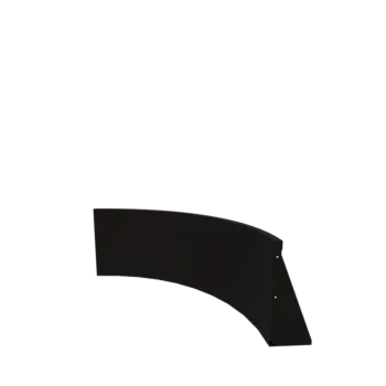 Muro de contención de acero - Curva interior - 100 x 100 x 50 cm - RAL9005 mate (negro)