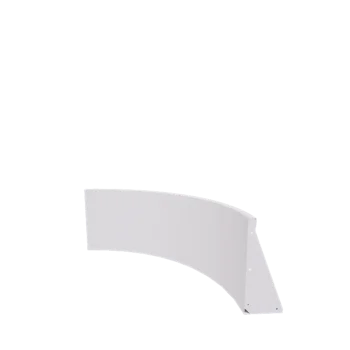 Muro de contención de acero - Curva interior - 100 x 100 x 50 cm - RAL9010 mate (blanco)