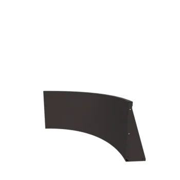 Muro de contención de acero - Curva interior - 100 x 100 x 60 cm - RAL7016 mate (gris antracita)