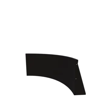 Muro de contención de acero - Curva interior - 100 x 100 x 60 cm - RAL9005 mate (negro)