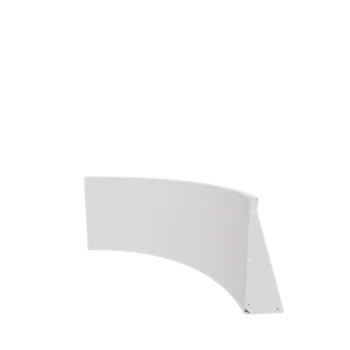 Muro de contención de acero - Curva interior - 100 x 100 x 60 cm - RAL9010 mate (blanco)
