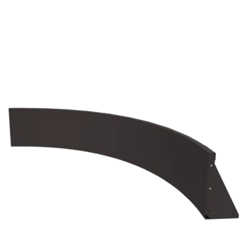Muro de contención de acero - Curva interior - 150 x 150 x 40 cm - RAL7016 mate (gris antracita)