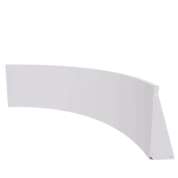 Muro de contención de acero - Curva interior - 150 x 150 x 60 cm - RAL9010 mate (blanco)