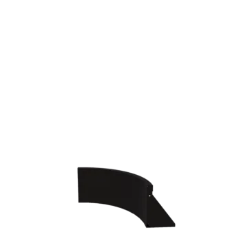 Muro de contención de acero - Curva interior - 50 x 50 x 30 cm - RAL9005 mate (negro)