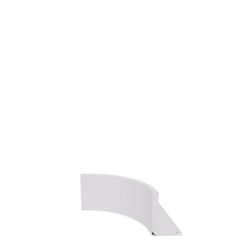 Muro de contención de acero - Curva interior - 50 x 50 x 30 cm - RAL9010 mate (blanco)