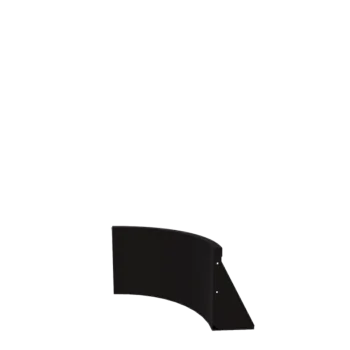 Muro de contención de acero - Curva interior - 50 x 50 x 40 cm - RAL9005 mate (negro)