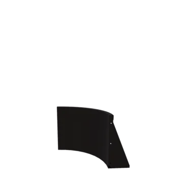 Muro de contención de acero - Curva exterior - 50 x 50 x 50 cm - RAL9005 mate (negro)