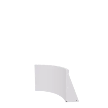 Muro de contención de acero - Curva exterior - 50 x 50 x 50 cm - RAL9010 mate (blanco)