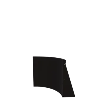 Muro de contención de acero - Curva interior - 50 x 50 x 60 cm - RAL9005 mate (negro)
