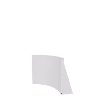 Muro de contención de acero - Curva interior - 50 x 50 x 60 cm - RAL9010 mate (blanco)