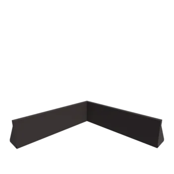 Muro de contención de acero - Esquina interior - 100 x 100 x 30 cm - RAL7016 mate (gris antracita)