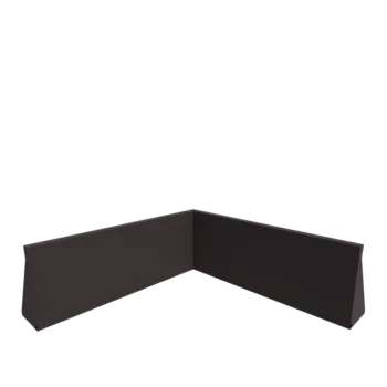 Muro de contención de acero - Esquina interior - 100 x 100 x 40 cm - RAL7016 mate (gris antracita)