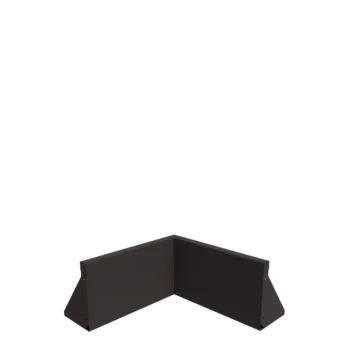Muro de contención de acero - Esquina interior - 50 x 50 x 30 cm - RAL7016 mate (gris antracita)