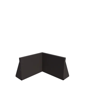 Muro de contención de acero - Esquina interior - 50 x 50 x 40 cm - Otro color RAL